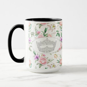 America Pageant Crown Rose Print Two Ton Tasse