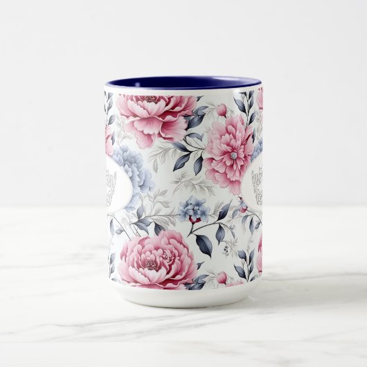 America Pageant Crown Rose Print Two Ton Tasse (Zentrum)