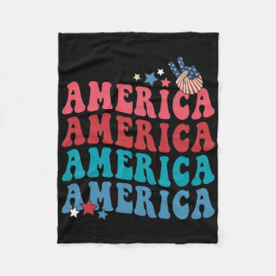 America Patriotic 4. Amerikanische Unabhängigkeits Fleecedecke