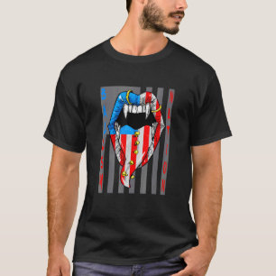 America Patriotic Brave Ballsy Nation Modern Grunt T-Shirt