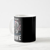 America Patriotic Eagle Land der Freie, weil O Kaffeetasse (Vorderseite Links)