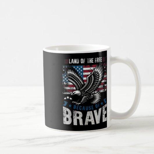 America Patriotic Eagle Land der Freie, weil O Kaffeetasse (Rechts)