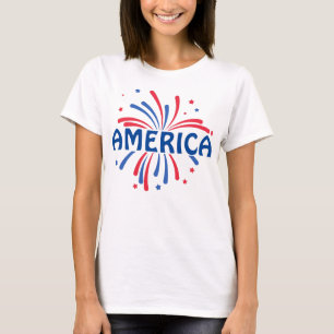 AMERICA Patriotic Fireworks 4. Juli T - Shirt