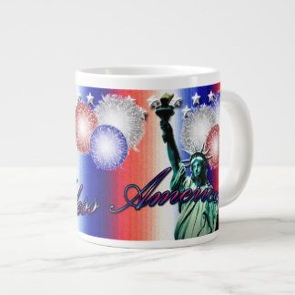 America Patriotic Stars & Stripes Jumbo Tasse