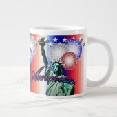 America Patriotic Stars & Stripes Jumbo Tasse (Rechts)