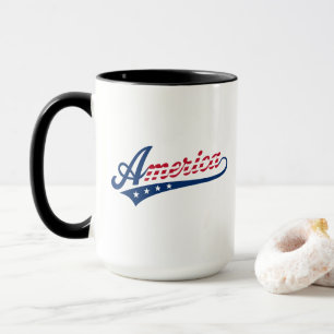 America Patriotischer Kaffeebecher Vintage USA D Tasse