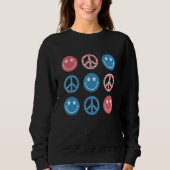 America Peace Vibes Hippie Tee 4th Of July Indepen (Vorderseite)