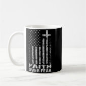 America Pride Us Flag Faith Over Fear Christian Bi Kaffeetasse (Links)
