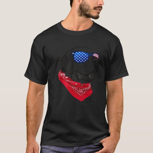 America proud European Great Dane T-Shirt (Vorderseite)