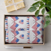 America Red White and Blue Series Design 26 Seidenpapier (Geschenk)