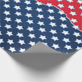 America Red White & Blue Stars Geschenkpapier (Ecke)