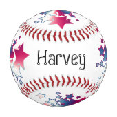 America Red White Blue Stars Patriotic Baseball (Rückseite)