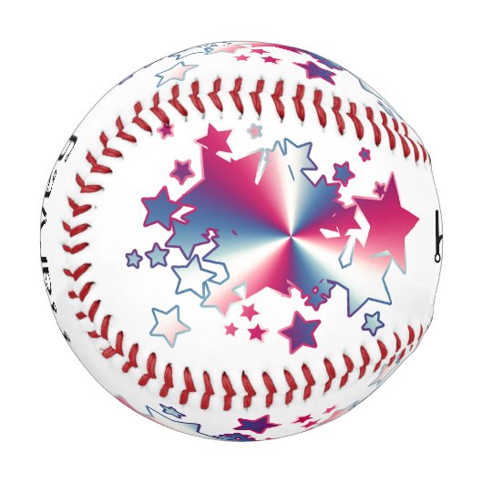 America Red White Blue Stars Patriotic Baseball (Vorderseite Links)