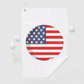 AMERICA Round FLAG GOLF TOWEL Golfhandtuch (Insitu)