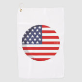 AMERICA Round FLAG GOLF TOWEL Golfhandtuch (Vorderseite)