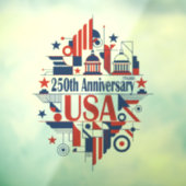 America’s 250th anniversary fensteraufkleber (Blatt 3)