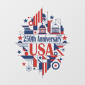 America’s 250th anniversary fensteraufkleber (Blatt)
