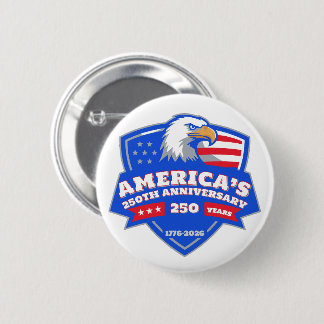 America’s 250th Anniversary Patriotic Eagle Badge Button