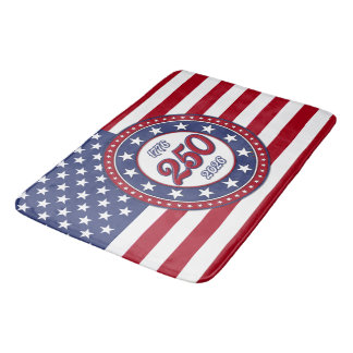 America’s 250th Birthday With USA Flag Badematte