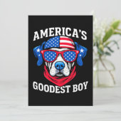 America’s Goodest Boy Dog Einladung (Stehend Vorderseite)