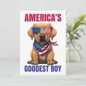 America’s Goodest Labrador Einladung (Stehend Vorderseite)