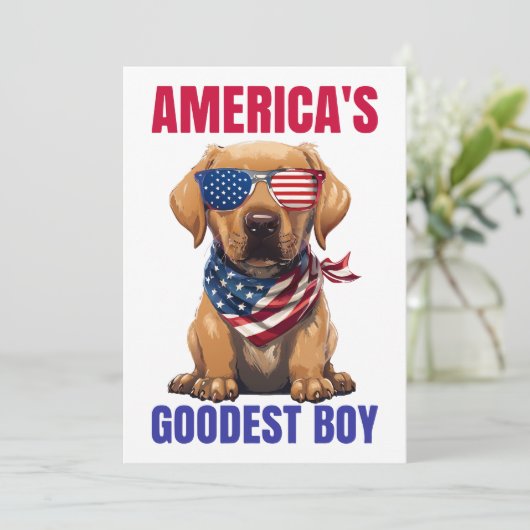 America’s Goodest Labrador Einladung (Stehend Vorderseite)