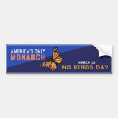 America’s Only Monarch | No Kings Day March 28 Autoaufkleber (Vorne)