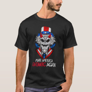 America Satanic Again Devil Uncle Sam Hat 4. T-Shirt