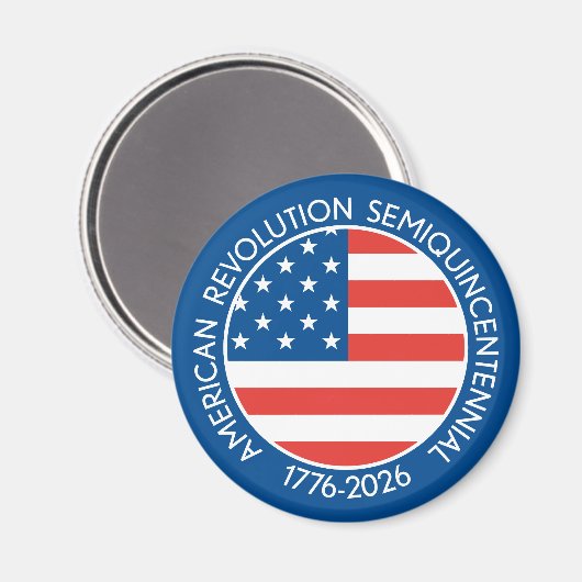 America Semiquincentennial 1776-2026 USA 250 Flag Magnet (Vorderseite/Rückseite)