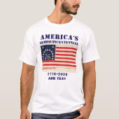 America Semiquincentennial USA 250 Bennington Flag T-Shirt (Vorderseite)