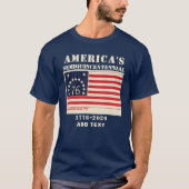 America Semiquincentennial USA 250 Bennington Flag T-Shirt (Vorderseite)