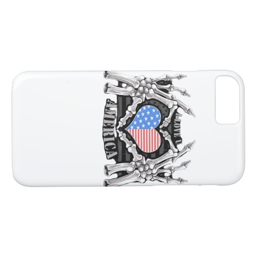America Skeleton Hands Case-Mate iPhone Hülle (Rückseite (Horizontal))