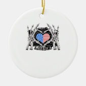 America Skeleton Hands Keramik Ornament (Vorne)