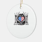 America Skeleton Hands Keramik Ornament (Links)