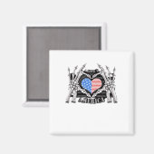 America Skeleton Hands Magnet (Vorderseite/Rückseite)