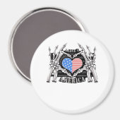 America Skeleton Hands Magnet (Vorderseite/Rückseite)