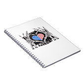 America Skeleton Hands Notizblock (Rechte Seite)