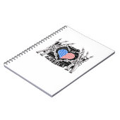America Skeleton Hands Notizblock (Linke Seite)