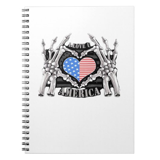 America Skeleton Hands Notizblock (Vorderseite)