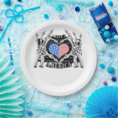 America Skeleton Hands Pappteller (Party)