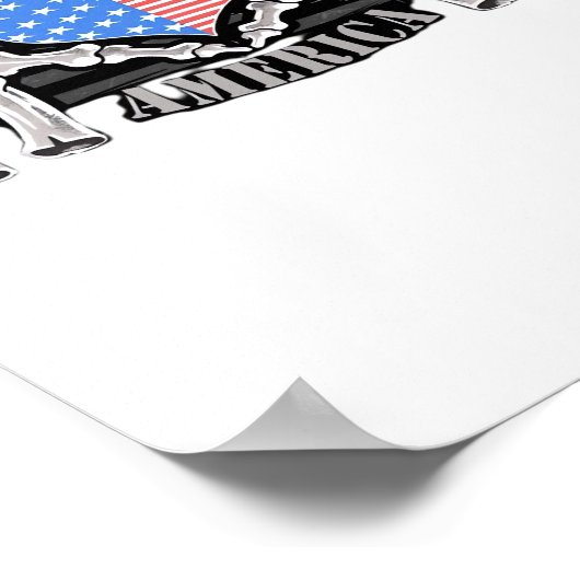 America Skeleton Hands Poster (Ecke)