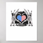 America Skeleton Hands Poster (Vorne)