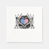 America Skeleton Hands Serviette (Vorderseite)
