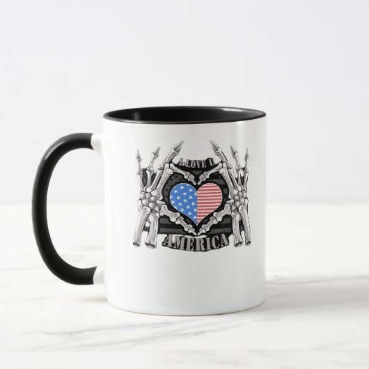 America Skeleton Hands Tasse (Links)