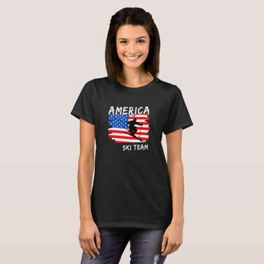America Ski T - Shirt (Vorne ganz)