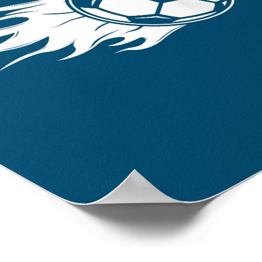 America Soccer Fans Jersey USA Flag Football Poster (Ecke)