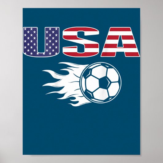 America Soccer Fans Jersey USA Flag Football Poster (Vorne)