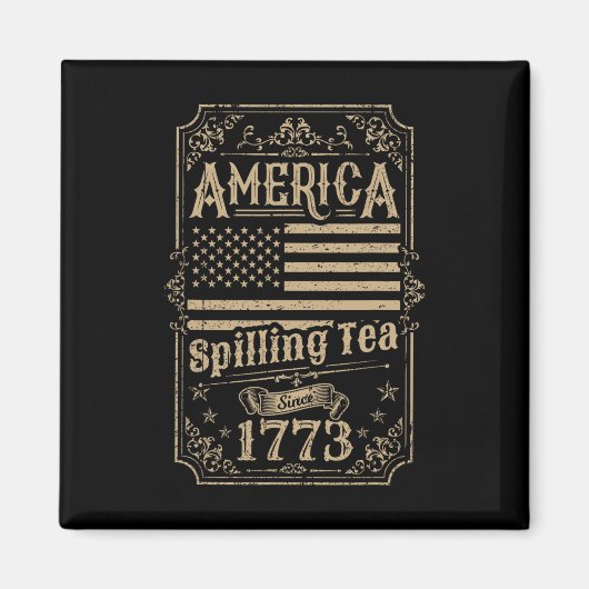 America Spilling Tee seit 1773 4. Juli Geschenk Magnet (Vorne)