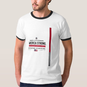 America Strong - Bold USA Graphic Ringer T - Shirt