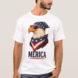 America Sunglass Eagle - Funny 4. Juli Grafik T-Shirt